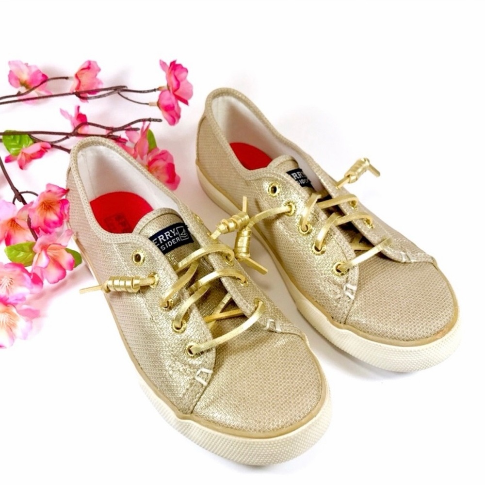 Sperry’s Shoes, Kids size 2, gently used, Gold